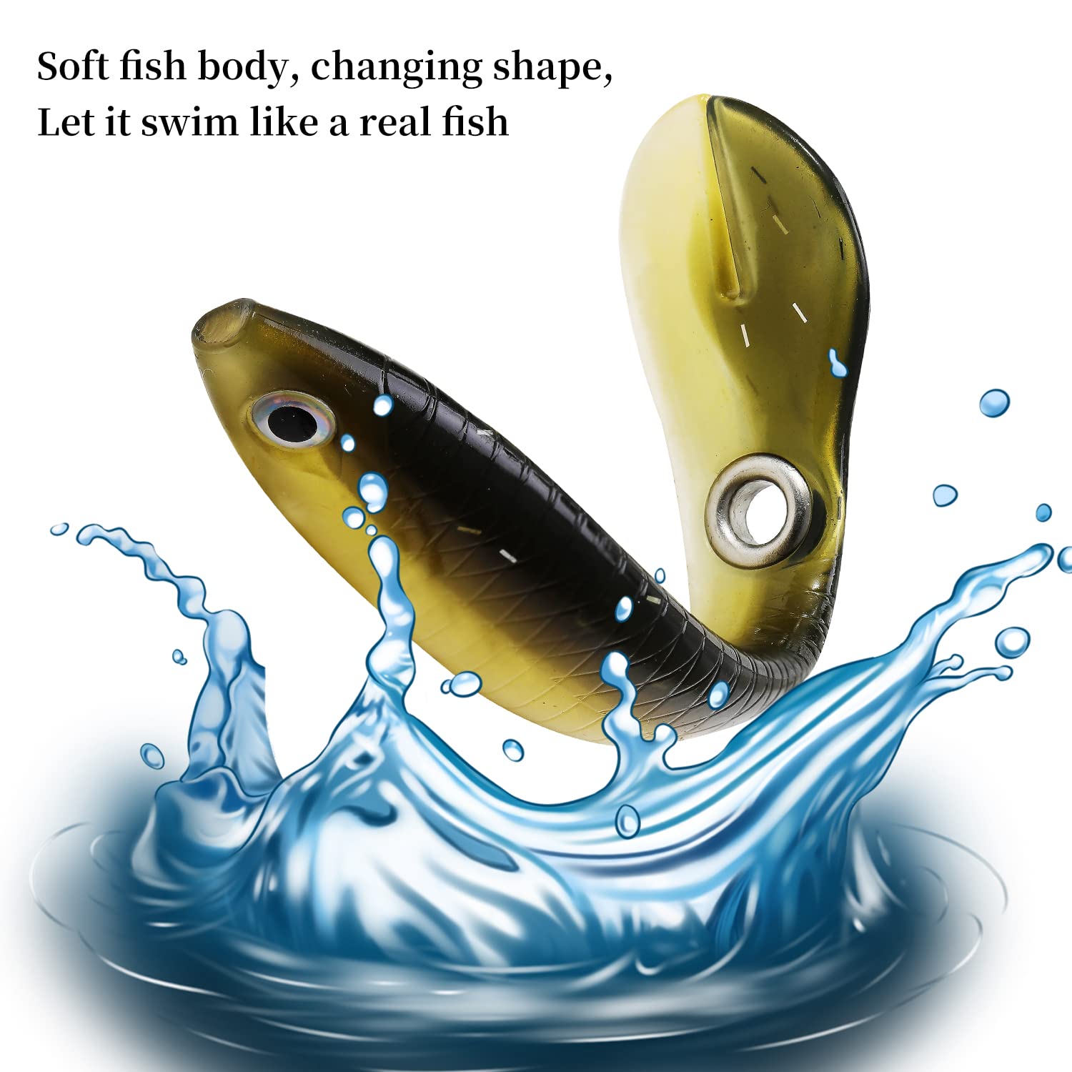 Qpets 5 Pcs Soft Bionic Fishing Lure, Fishing Lures Kit, 10cm, Simulation Loach Soft Baits, Slow Sinking Bionic Swimming Lures, Freshwater Saltwater Bass Fishing Bait Kits Fishing Frog Lure Qpets 5 Pcs Soft Bionic Fishing Lure, Fishing Lures Kit, 10cm, Simulation Loach Soft Baits, Slow Sinking Bionic Swimming Lures, Freshwater Saltwater Bass Fishing Bait Kits Fishing Frog Lure